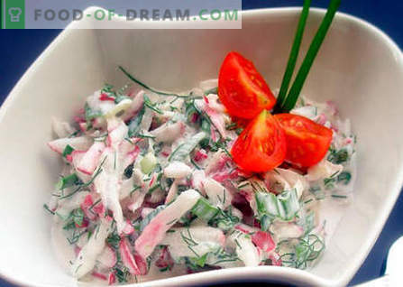 Salata de rechin - cele mai bune retete. Cum să gătești corect și gustos să gătești salata de ridiche.