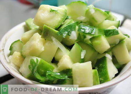 Salata de zucchini - cele mai bune retete. Cum să gustați în mod corespunzător și să pregătiți o salată de dovlecei.