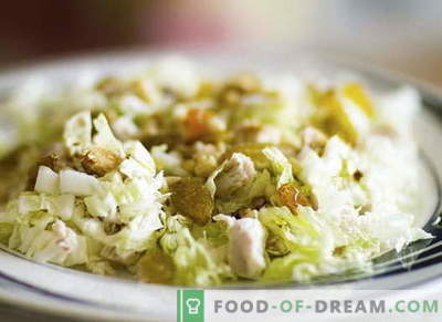 Ensalada de pollo con repollo - las mejores recetas. Cocinar adecuadamente la ensalada de pollo y repollo.