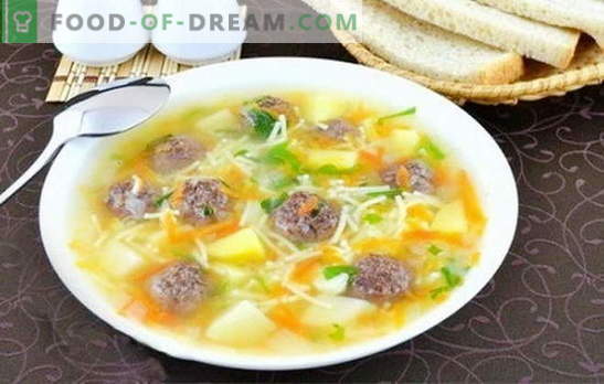 Супа со ќофтиња и тестенини - правењето вкусен ручек е едноставно! Најдобри рецепти за супи со ќофтиња и тестенини