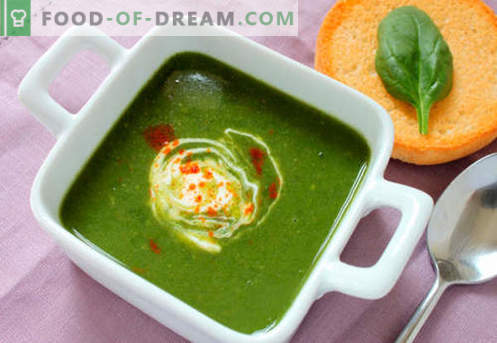 Supa de spanac - Retete dovedite. Cum să gătești în mod corespunzător și gustos supa de spanac.