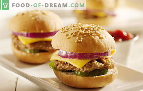 Hamburger acasă: rețete pentru chifle și toppinguri. Pregătiți hamburgerii la domiciliu: cu pește, carne, ciuperci