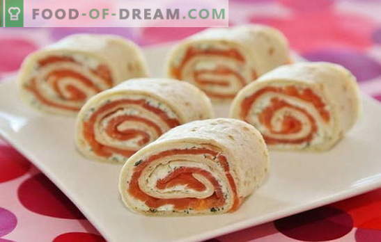 Lavash roll cu somon este un fel de mâncare ideal pentru sărbătorile și săptămânile. Rețete și subtilități de a crea o rochie delicioasă de pita cu somon