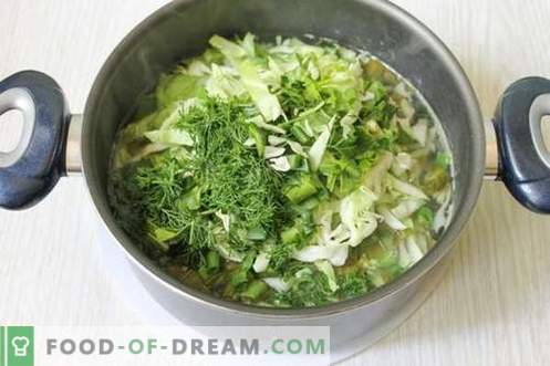 Supă verde făcută din legume tinere - o felie de vară pentru fiecare zi