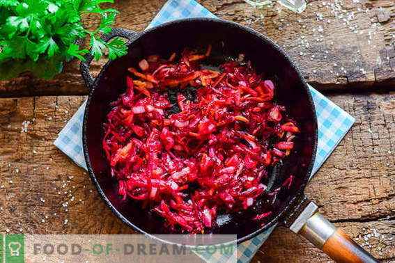 Gătit delicios borscht ucrainean în conformitate cu rețeta clasică