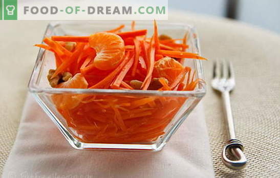 Salate de morcovi - rețete simple pentru gustări însorite! Salate simple de morcovi cu carne, mere, nuci, legume