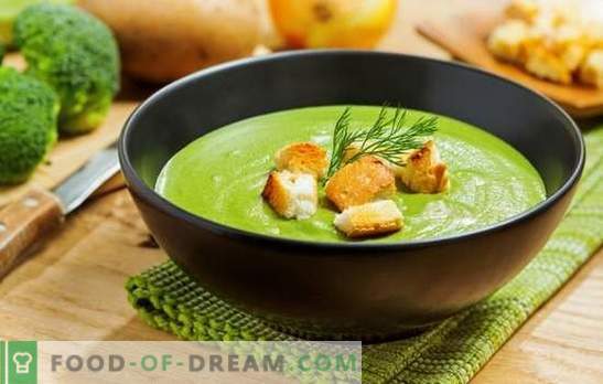 Supă de cremă de broccoli - pentru sănătate, minte și figura frumoasă. Rețete pentru supe de broccoli cu smântână, brânză, pui, ciuperci