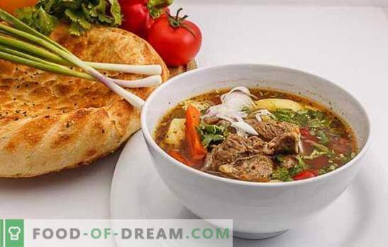 Shurpa în Uzbek este o versiune câștigătoare pentru hrănirea fierbinte. Gătit aromatizat, delicios shurpa uzbek cu miel, carne de vită