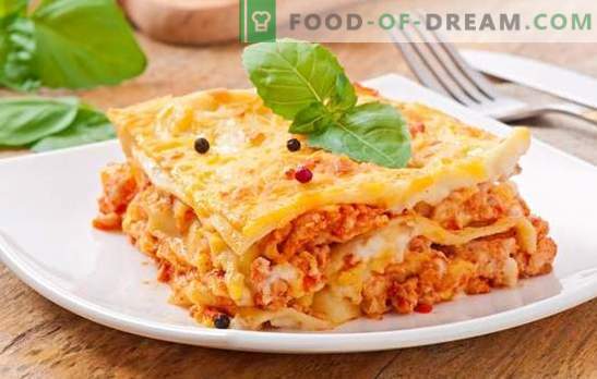Lasagna Bolognese - cina va fi italiană! Rețete populare pentru lasagna 