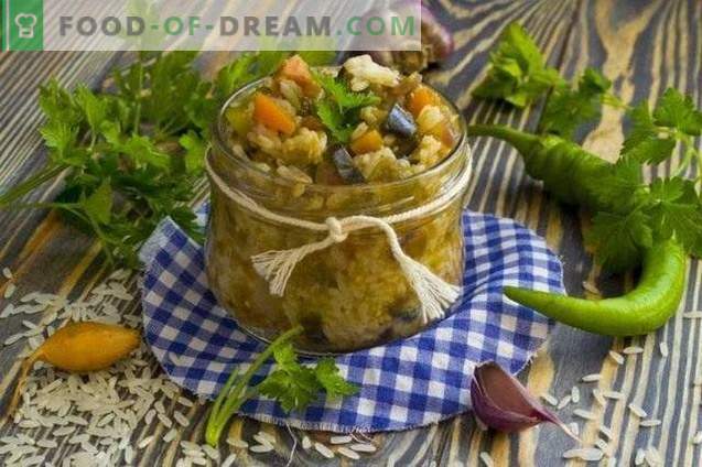 Salată de legume cu orez pentru iarnă