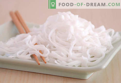 Rīsu nūdeles ir labākās receptes. Kā pareizi un garšīgi gatavot rīsu nūdeles mājās.