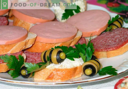 Sandviciurile cu salamuri sunt cele mai bune rețete. Cum să gătești rapid și gustos sandwich-uri cu cârnați.
