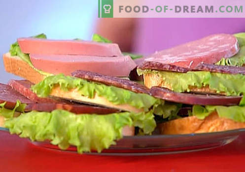 Sandviciurile cu salamuri sunt cele mai bune rețete. Cum să gătești rapid și gustos sandwich-uri cu cârnați.