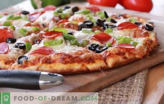 Rețeta pentru o pizza rapidă în cuptor - o cină rapidă. Variante de pizza rapidă în cuptor cu diferite umpluturi: pe pâine pita sau pe baghetă