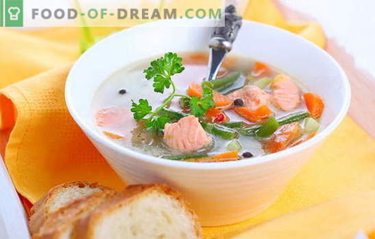 Gătiți repede - supe de somon roz de conserve. Testate rețete populare pentru supele de somon roz conservat