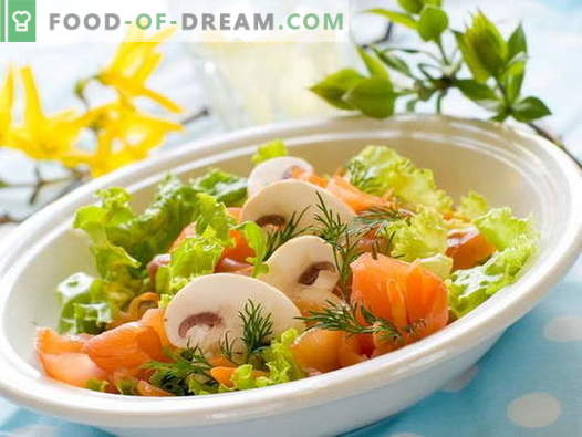 Salată cu pește roșu - rețete dovedite. Cum să gătești o salată cu pește roșu.