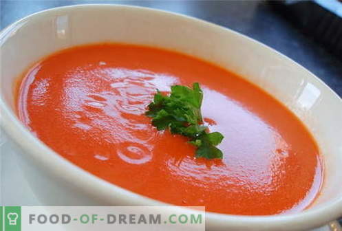 Supă de roșii - cele mai bune rețete. Cum să gătești în mod corespunzător supă de roșii.