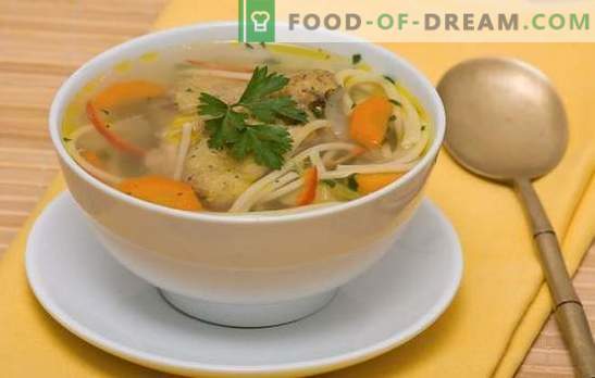 Supă de tăiței de pui - prânz ușor, gustos și consistent. Rețete de supă de pui cu tăiței: cu legume, ciuperci, brânză