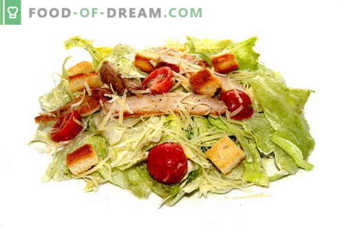 Salată de Caesar - rețetele și ingredientele potrivite. Cum sa preparati sosul (salata) pentru salata 