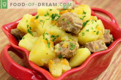 Cartofi cu carne într-un aragaz lent - cele mai bune rețete. Cum să gătiți corect și gustos cartofi cu carne într-un aragaz lent.