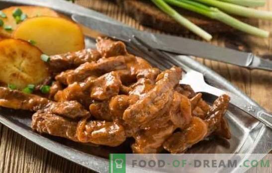 Stroganoff de carne de vită: o rețetă clasică de carne. Carne de vită Stroganoff Secretele: Clasic și versiuni diferite