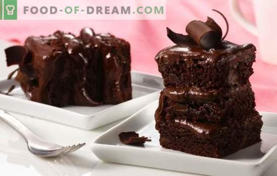 Tort de ciocolată din casă - un desert seducător! Rețete simple pentru prăjituri de ciocolată cu produse de patiserie, echipe, jeleu