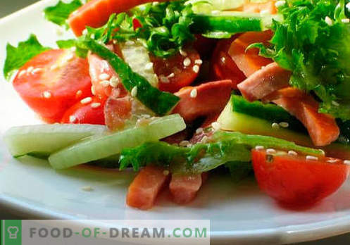 Salate de legume - cele mai bune cinci rețete. Cum să preparăm în mod corespunzător și delicios salatele cu ulei vegetal.