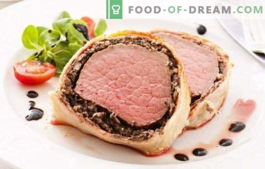 Carne de porc în aluat - carne parfumată pentru a decora sau gusta. Rețete pentru carne de porc în aluat în cuptor și în tigaie: cu ciuperci, caise, afine