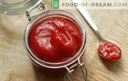 Ketchup de pasta de tomate - sosuri rapide pentru orice fel de mancare. Retete pentru ketchup pasta de tomate: numai acasa este mai bun!