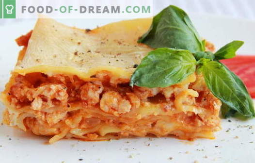 Chicken Lasagna - cele mai bune retete. Cum să gătesc în mod corect și gustos lasagna cu pui.
