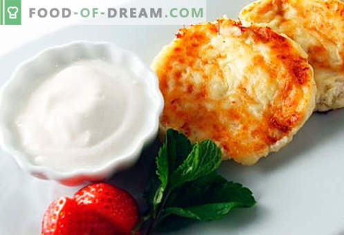 Cheesecakes fără făină - cele mai bune rețete. Cum să rapid și gustoase bucate de brânză prăjituri fără făină.
