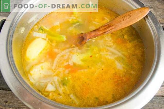 Supă delicioasă slabă cu cartofi și broccoli