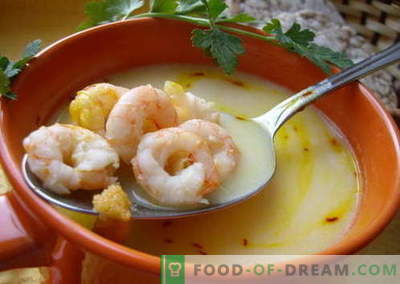 Supa de creveți - cele mai bune rețete. Cum să gătești în mod corespunzător și gustos supa de gătit cu creveți.