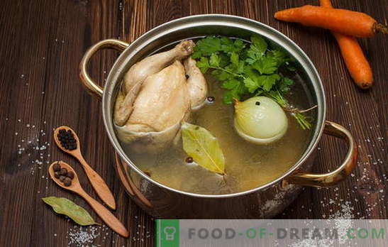 Cum se fierbe supa pentru supa, supa, sosuri si alte feluri de mancare. Rețete: cum să gătești supă de pui, carne de vită, pește, carne de porc, oase