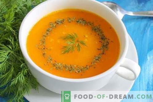 Supă de piure de dovleac - o dispoziție luminoasă în orice moment al anului. Rețetă pas cu pas cu o fotografie: supa de dovleac, diferite opțiuni