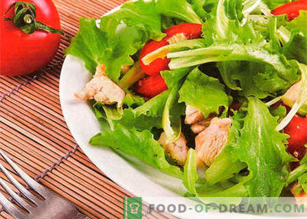 Salată cu pui și roșii - cele mai bune rețete. Cum să gustați în mod corespunzător și să pregătiți o salată cu pui și roșii.