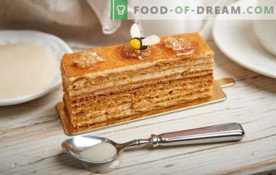 Tort cu miere: rețetă pas cu pas cu o fotografie a tortului tău preferat. Gătirea la domiciliu prin rețete pas cu pas cu fotografii ale unui delicios tort de miere clasic sau nuci