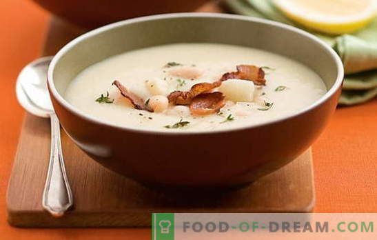 Supă albă de fasole - o cunoștință plăcută! Rețete pentru diferite supe de fasole albă: roșii, carne, brânză, afumată, ciuperci